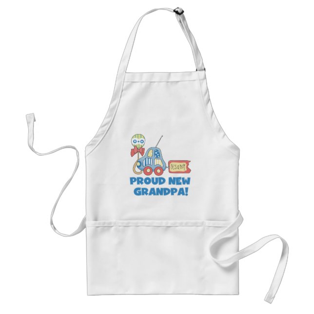Proud New Grandpa It's a Boy TShirts and Gifts Standard Apron (Front)