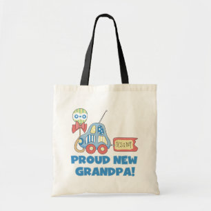 Proud New Grandpa It's a Boy TShirts and Gifts Tote Bag