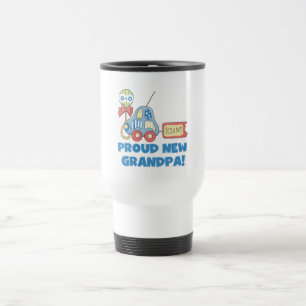 Proud New Grandpa It's a Boy TShirts and Gifts Travel Mug