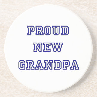 Proud New Grandpa University Text Gifts Coaster