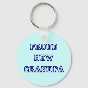 Proud New Grandpa-University Text Tshirts Key Ring