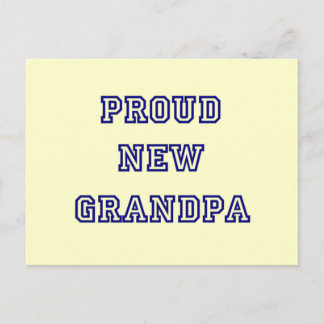 Proud New Grandpa-University Text Tshirts Postcard
