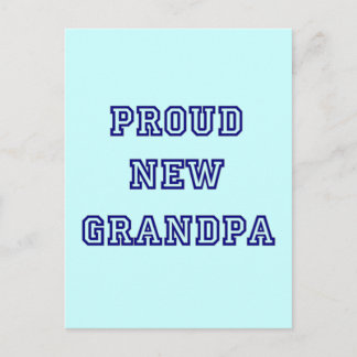 Proud New Grandpa-University Text Tshirts Postcard