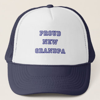 Proud New Grandpa-University Text Tshirts Trucker Hat