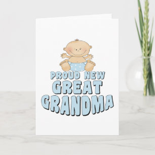 PROUD NEW Great Grandma T-Shirt Card