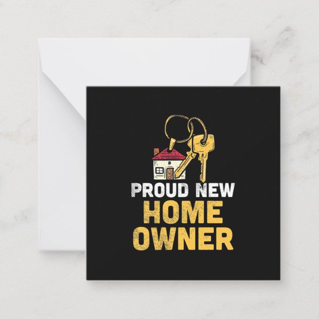 Proud New Home Owner Card (Front)