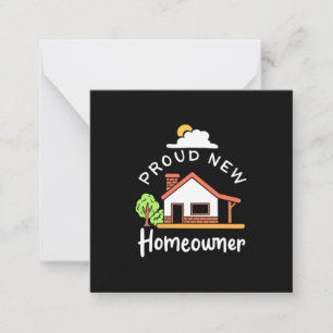 Proud New Homeowner Card