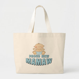 PROUD NEW Mamaw T-Shirt Large Tote Bag