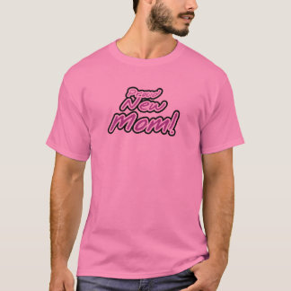 Proud New Mum Purple Text Tshirts and Gifts