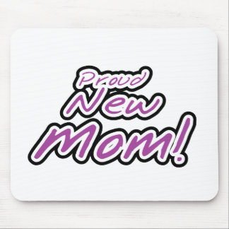 Proud New Mum Purple Text Tshirts and Gifts Mouse Pad