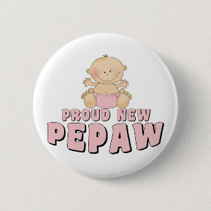 PROUD NEW Pepaw Boy 6 Cm Round Badge