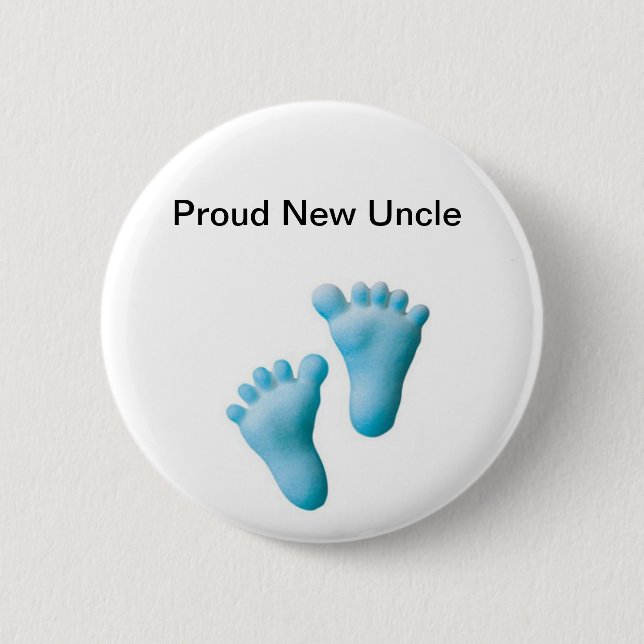 Proud New Uncle 6 Cm Round Badge (Front)