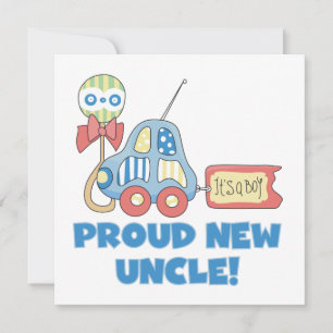Proud New Uncle Car It's a Boy Gifts Announcement