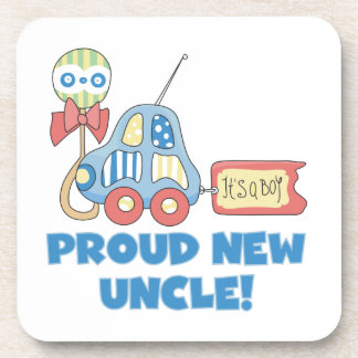 Proud New Uncle Car It's a Boy Gifts Coaster