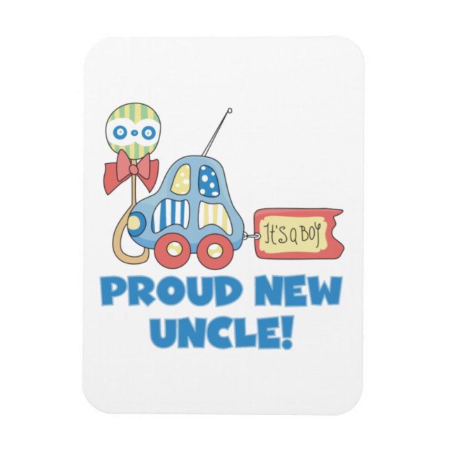 Proud New Uncle Car It's a Boy Gifts Magnet (Vertical)