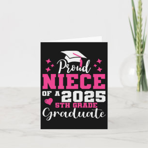 Proud Niece Of 5th Grade Graduate 2025 Elementary  Card