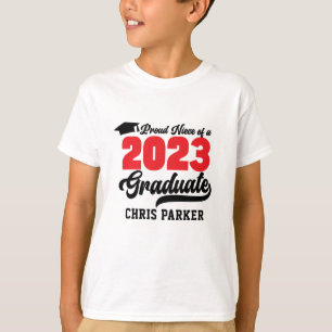 Proud Niece of a 2023 Graduate Red Bold Script T-Shirt