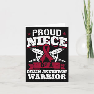 Proud Niece Of A Brain Aneurysm Warrior Awareness Card