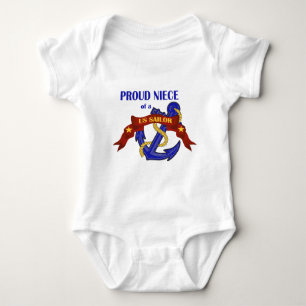 Proud Niece of a US Sailor Baby Bodysuit