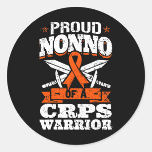 Proud Nonno Of A CRPS Warrior RSD Awareness Ribbon Classic Round Sticker