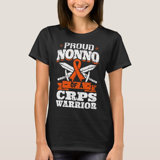 Proud Nonno Of A Crps Warrior Rsd Awareness Ribbon T-Shirt (Front)