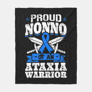 Proud Nonno Of An Ataxia Warrior Dystaxia Awarenes Fleece Blanket