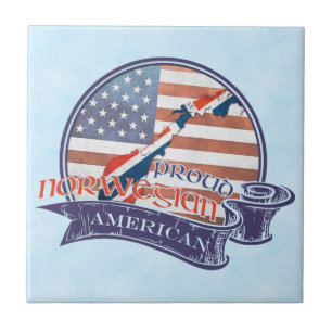Proud Norwegian American Ceramic Tile