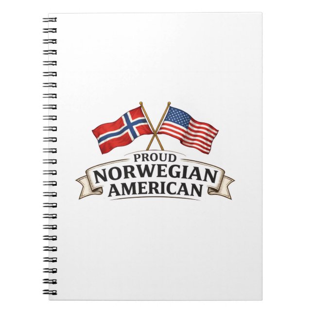 Proud Norwegian American Notebook (Front)