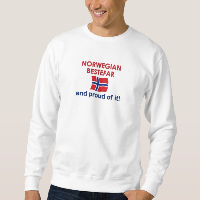 Proud Norwegian Bestefar (grandfather) Sweatshirt (Front)