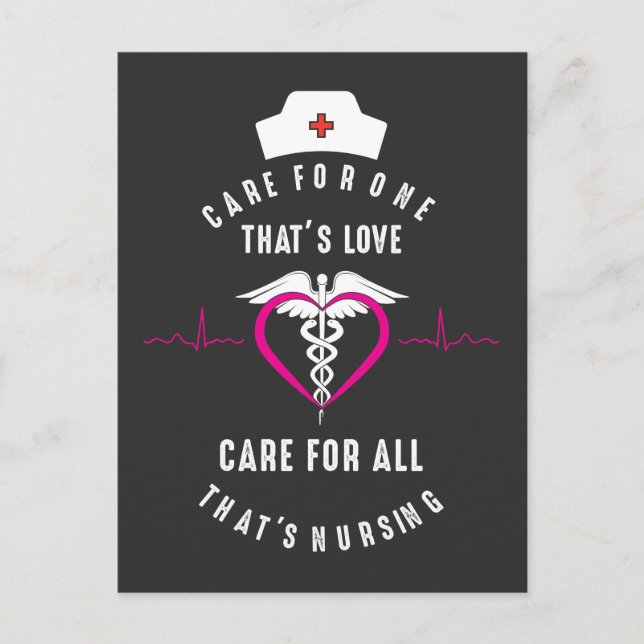 Proud Nurse Appreciation Medical Health Postcard (Front)