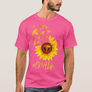 Proud Nurse CNA Colourful Sunflower CNA Nurse Life T-Shirt