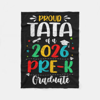Proud Of A 2026 Pre K Graduate Boy Girl Kids Fleece Blanket
