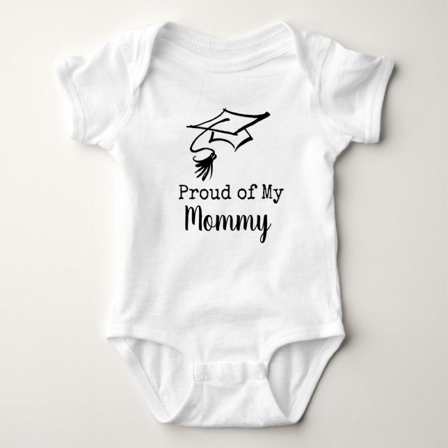 Proud of Mum (can be sister, aunt) Graduation Baby Bodysuit (Front)