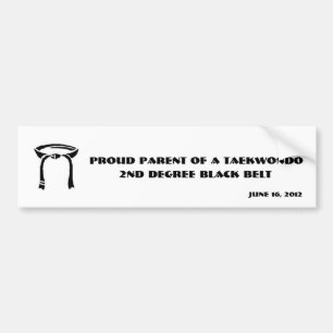 Proud of my 2nd Degree Black Belt Bumper Sticker