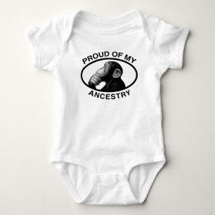 Proud Of My Ancestry Chimp Baby Bodysuit