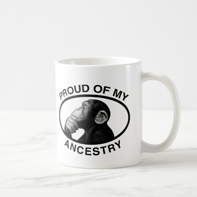 Proud Of My Ancestry Chimp Coffee Mug (Right)
