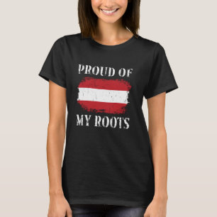 Proud Of My Austrian Roots Austrian Flag Austria T-Shirt