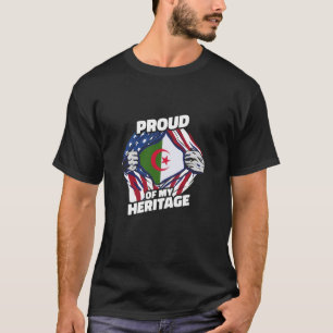 Proud of My Heritage - Patriotic Algerian American T-Shirt