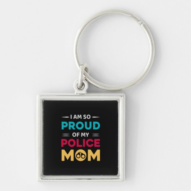 Proud Of My Police Mum Key Ring (Front)