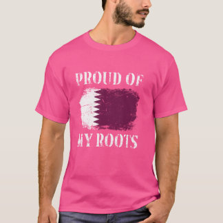 Proud Of My Qatari Roots Qatari Flag Qatar T-Shirt
