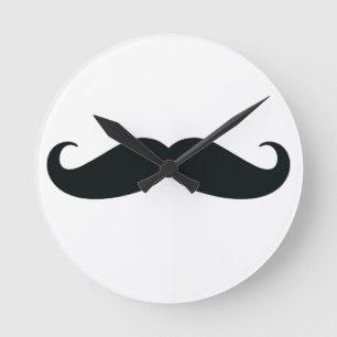Proud of my Stache....Moustache Round Clock