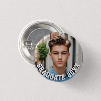 Proud of our Graduate 20XX | Graduation Photo  3 Cm Round Badge