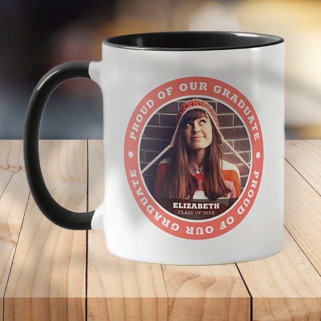 Proud of our Graduate 20XX Graduation Photo Mug (Creator Uploaded)