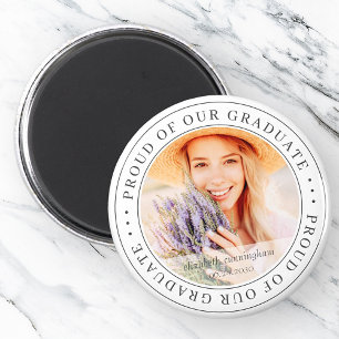 Proud of our Graduate 20XX Modern Graduation Photo Magnet