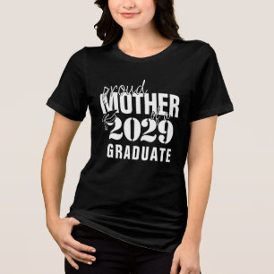 Proud of Our Graduate   Mother with Cap and Year Tri-Blend Shirt