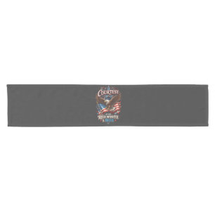 Proud of the Red White and Blue Vintage Short Table Runner