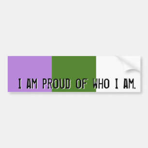 Proud of who I am - GQ flag bumper sticker