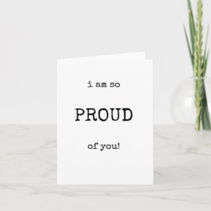 Proud of You, Congrats, Well Done, Minimalist Card