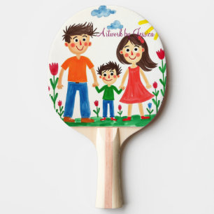 Proud of your Child's artwork painting Ping Pong Paddle