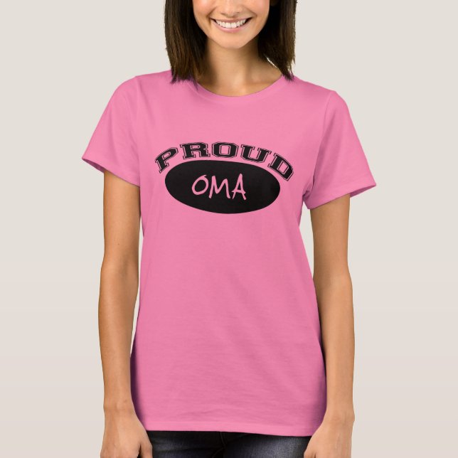 Proud Oma (Black) T-Shirt (Front)